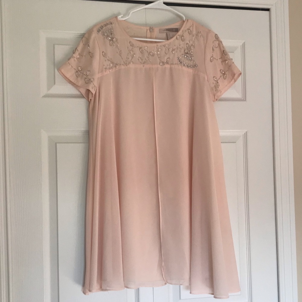 Blush Colored Beaded Dress
